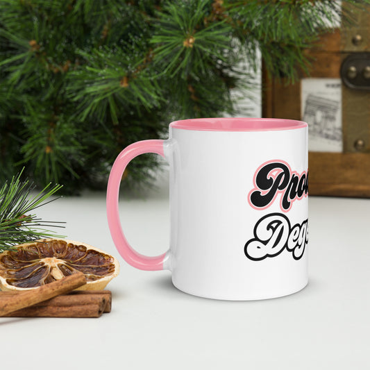 Productive Degenerate Mug with Pink Inside