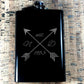 Custom Engraved Matte Black Plain 8oz Premium Stainless Steel Flask