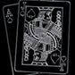 Custom Engraved Matte Black Blackjack Cards on 8oz Premium Stainless Steel Flask