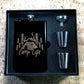 Custom Engraved Camp Life on Matte Black 8oz Premium Stainless Steel Flask