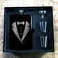 Custom Engraved Groom Flask on Matte Black 8oz Premium Stainless Steel Flask