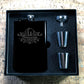 Custom Engraved Groomsman Flask on Matte Black 8oz Premium Stainless Steel Flask