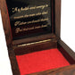 Made in the USA - US Marines Military Dog Tag Display Box with Optional Custom Engraved Plaque for Inside Lid (3 1/2" Square)