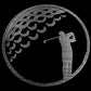 Custom Engraved Golf Ball on Matte Black 8oz Premium Stainless Steel Flask