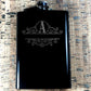 Custom Engraved Matte Black Plain 8oz Premium Stainless Steel Flask