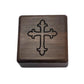 Made in the USA Custom Engraved Cross on First Communion Keepsake Box with Optional Custom Engraved Plaque for Inside Lid