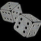 Custom Engraved Matte Black Vegas Roulette Craps Dice on 8oz Premium Stainless Steel Flask